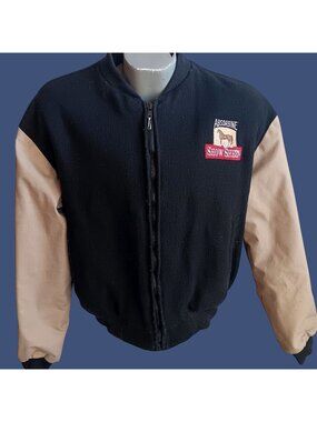 Letterman Jacket Large Vintage Absorbine Show Sheen Equestrian Western 1990's